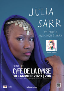 Affiche du concert de Julia Sarr avec Oua-Anou Diarra en première partie